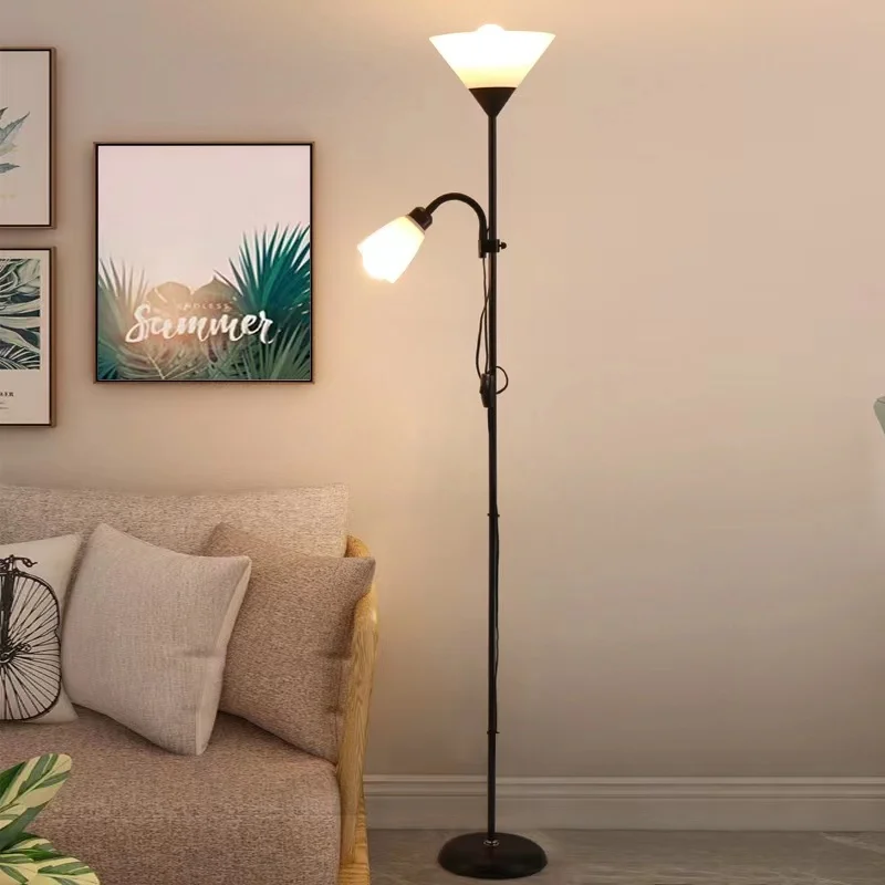 

Modern simple black/white living room E27 vertical floor lamp Bedroom light Nordic creative study decoration led floor lamp