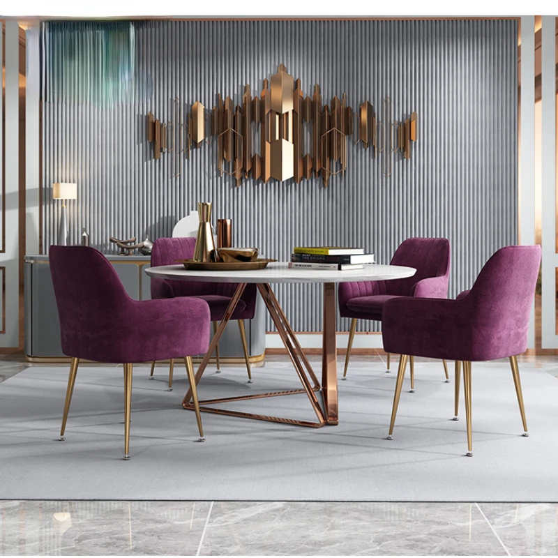 モダンでシンプルな北欧デザインの高級ダイニングチェア 家庭用 寝室 多機能スチールレッグ 小さな家具 バー用チェアー Aliexpress