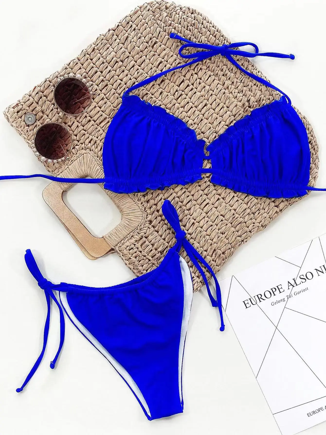 ruched bikini set