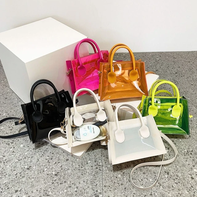 Fashion PVC Jelly Bag Women Transparent Handbag Summer Beach Clear Shoulder  Bags Crossbody Bags - AliExpress
