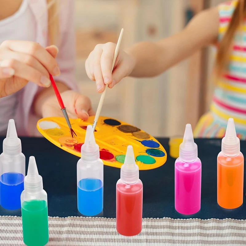 1.7 Oz Plastic Squeeze Bottles For Paint Crafts Empty Sand Art Supplies With Leak-Proof Top Caps Writer Bottles For Arts A