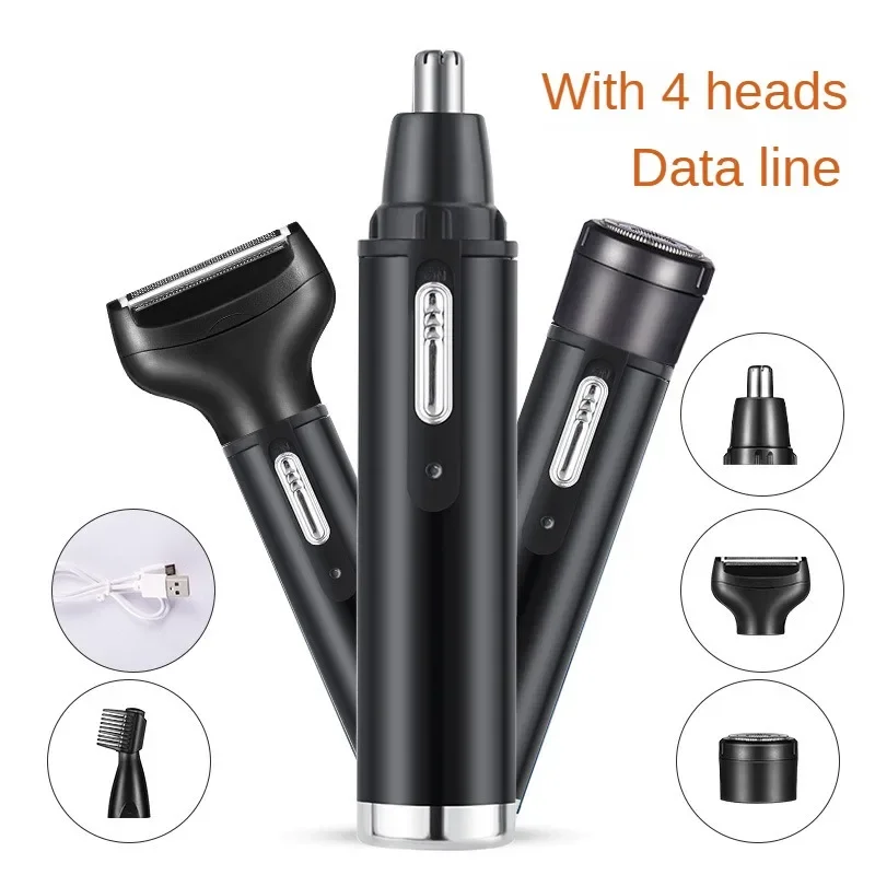Beard Trimmer for Men  Electric Shaver Nose Ear Trimmer Electric Nose Hair Clipper USB Rechargeable  Washable Shaving 4