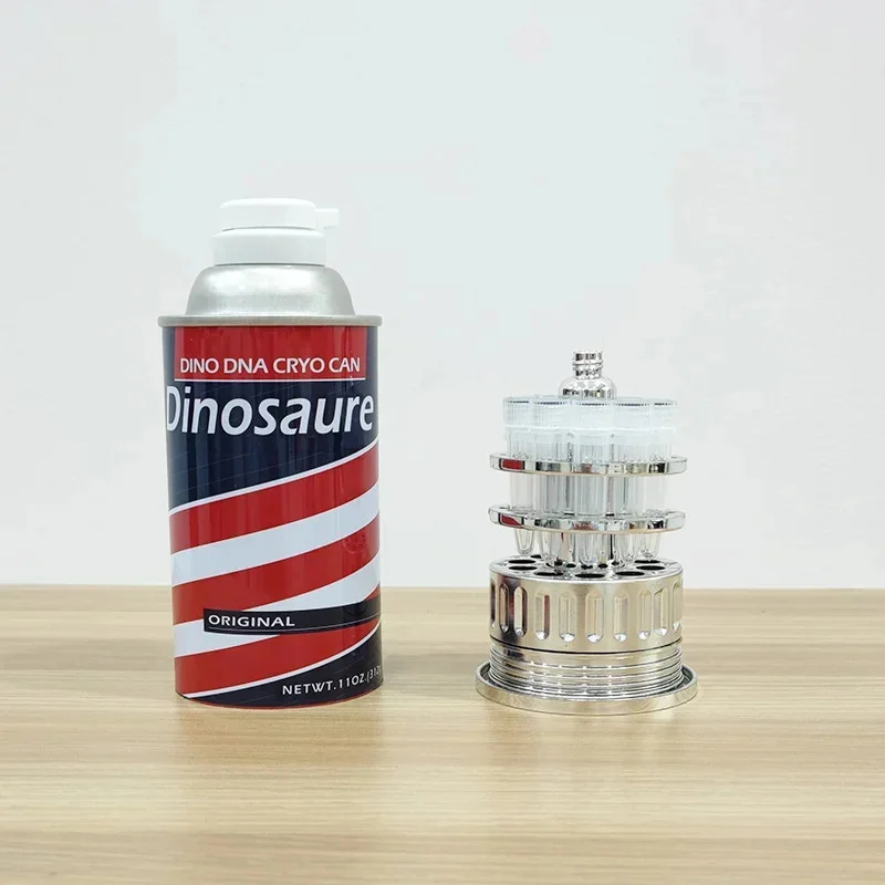 Jurassic Park Dinosaur Dna Tube Jar Canister Barbasol Dennis Newry Movie Prop Desktop Ornament Decorazioni Natalizie Regali