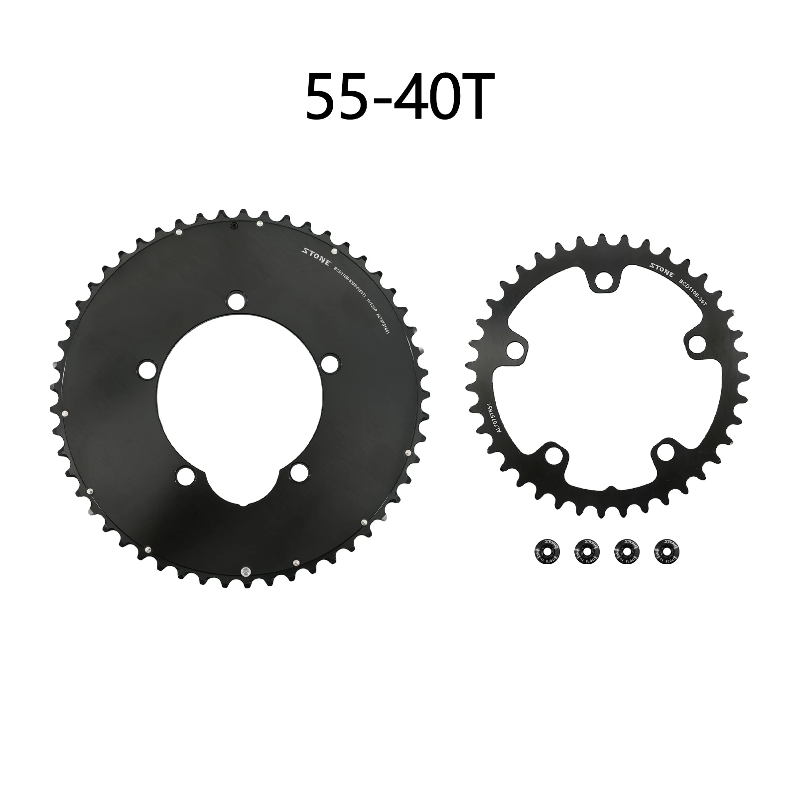 ストーン 110bcd ダブルチェーンリングシマノ 12S 5 ボルトクランク 12