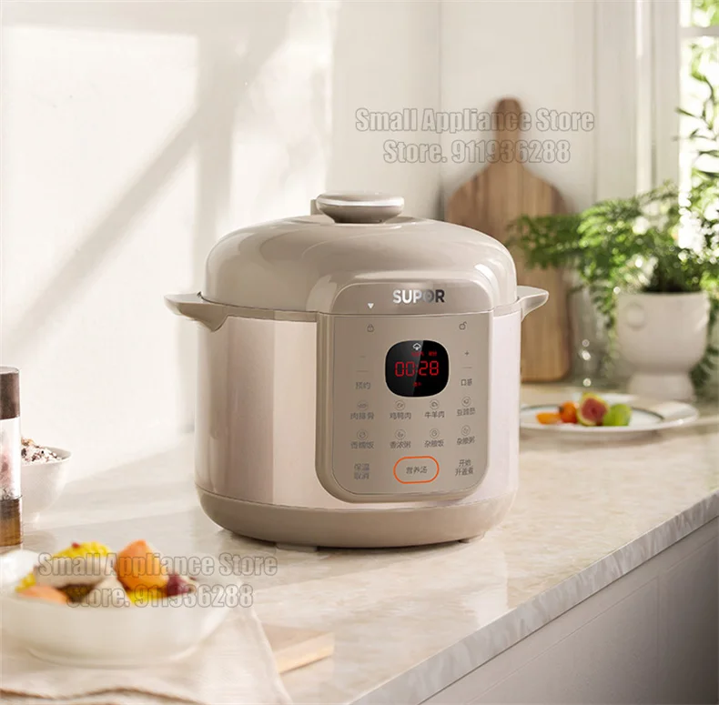 Description Picture 4 of itemSUPOR Pressure Rice Cooker Multifunction Electric Pressure Cooker 24H Appointment 5L Double Liners Beef Stew Meat For Kitchen