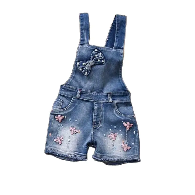 New Kids Boys Shorts Jeans Overalls Summer Fashion Casual Style Children Jumpsuit Baby Boys Denim Romper Strap Shorts 0-8 y