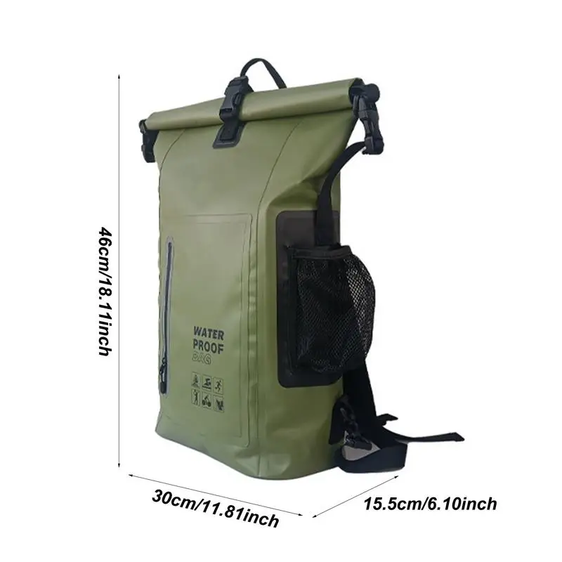 25L Waterproof Dry Bag Storage Pack Pouch For Swimming Trekking Rafting Marine Dry Bag Reflective Strips Travel for Outdoor