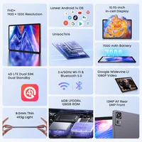 CHUWI HiPad 11 Tablet 6GB 128GB Android 14 Tablets 10.95 Inch FHD IPS Screen Unisoc T616 Qcta Core Pad 4G LTE Network Tablet PC 2