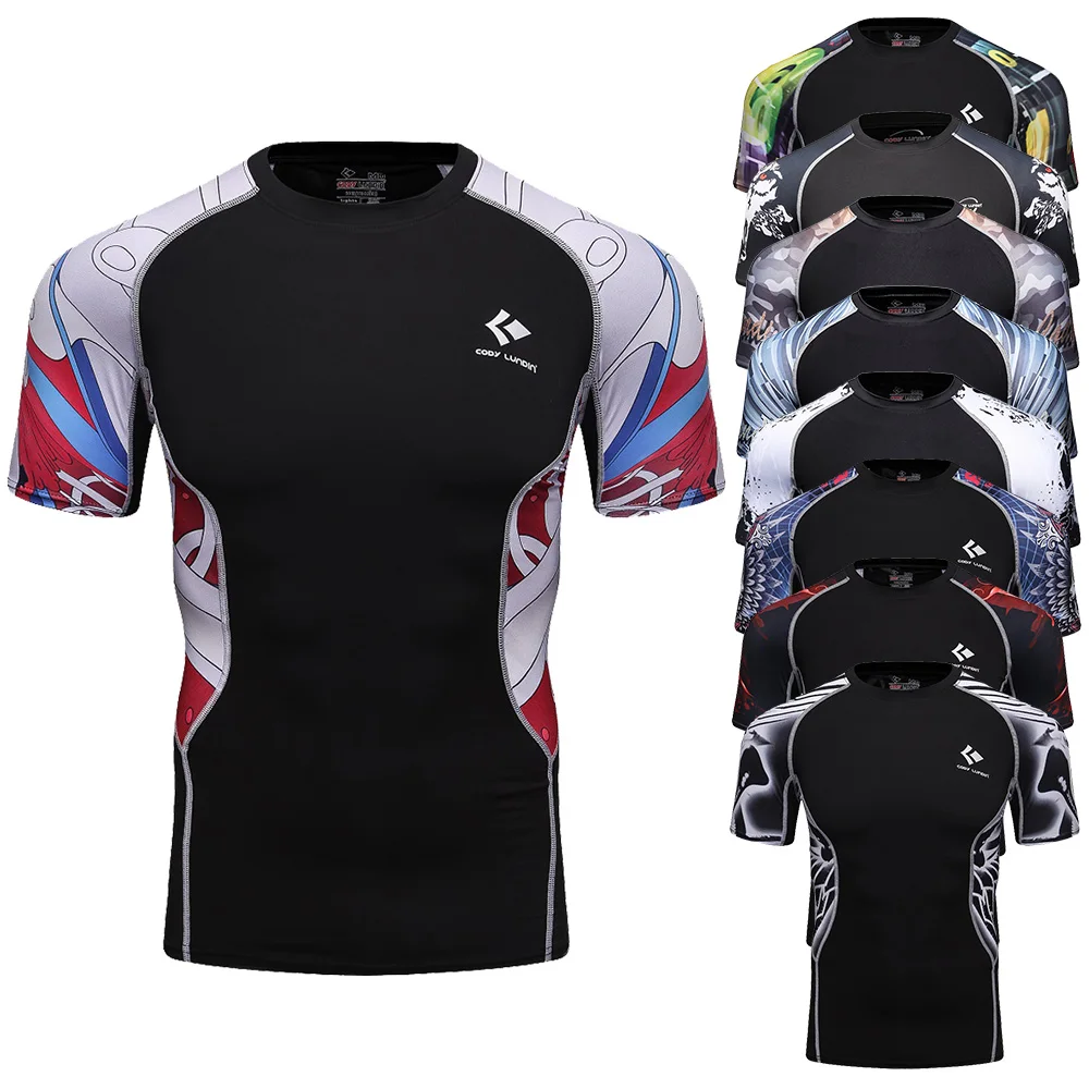 Cody Lundin Rash Guards BJJ T-shirt For Men Rashguard Grappling MMA Jiu Jitsu Shirts No Gi Sport Gym Shirt Boxing Fight Wear