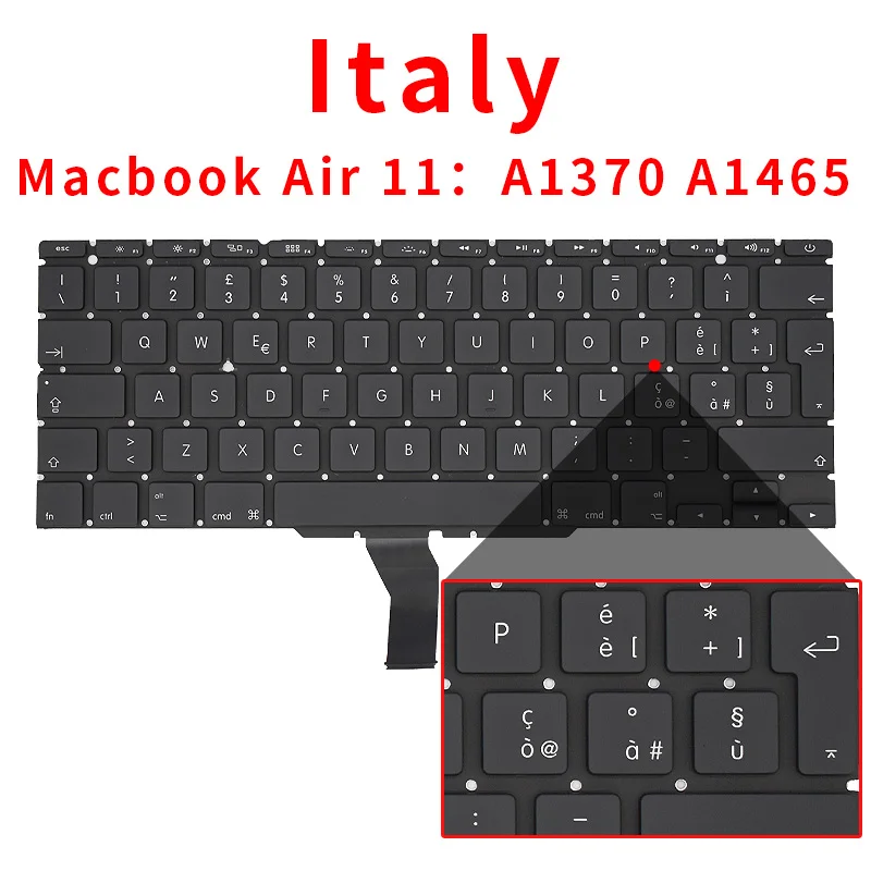 Clavier Italien Pour MacBook Air 11" A1370 (2010) - Clavier AZERTY - NEUF