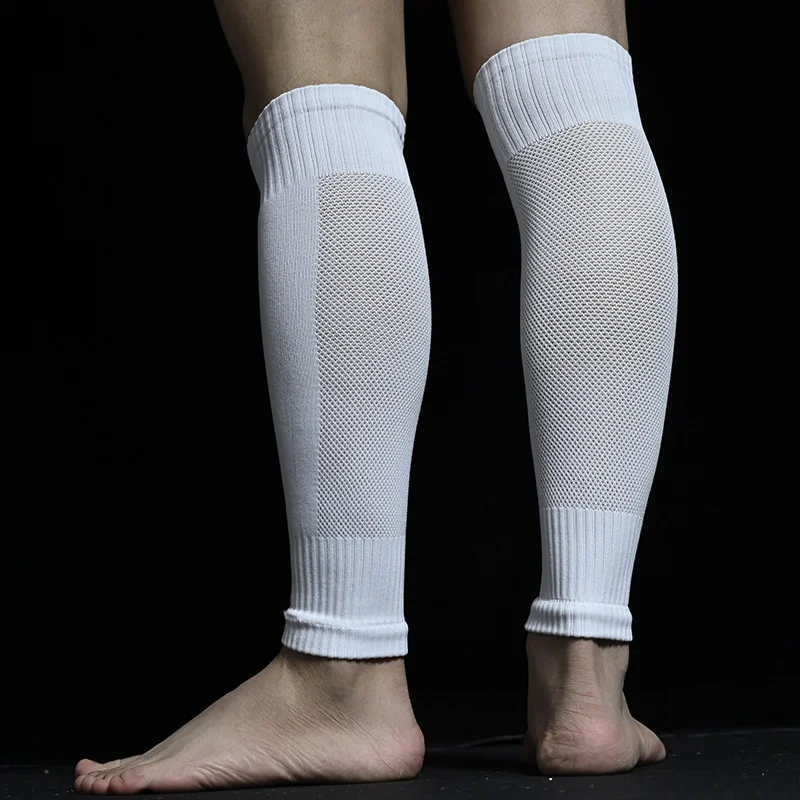 Professional Feet Shin Socks Football Guards Breathable Without Fixed Leg Warmers Foot Package To Protect The Calf sports socks football socks soccer shin guards sport socks