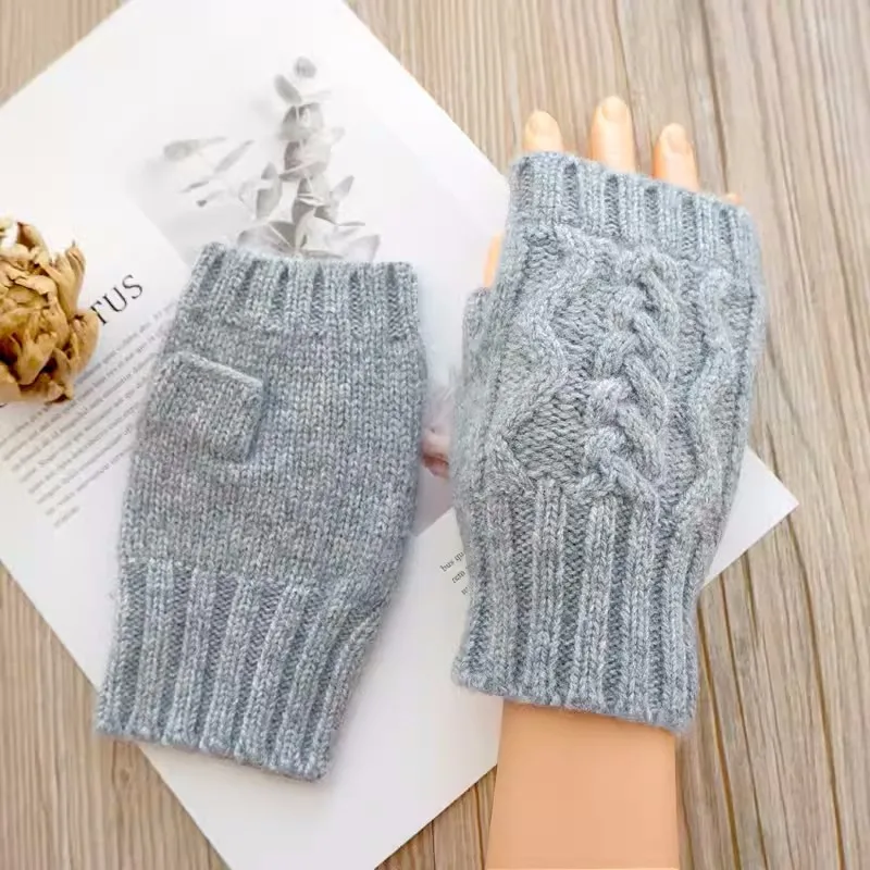 

Осенние перчатки, женские теплые шерстяные вязаные перчатки, женские уличные модные варежки, перчатки для вождения, бесплатная доставка