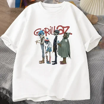 Music Band Gorillaz PUNK ROCK T Shirt Women Summer O-neck Short Sleeve Clothes Vintage Clothing Aesthetic Clothes 1