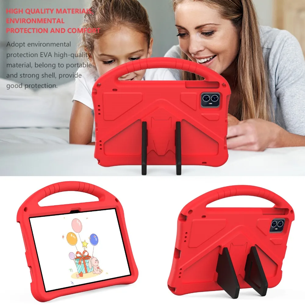 Kids Safety Shockproof EVA Foam Tablet Case with Rear Kickstand - Portable Cover