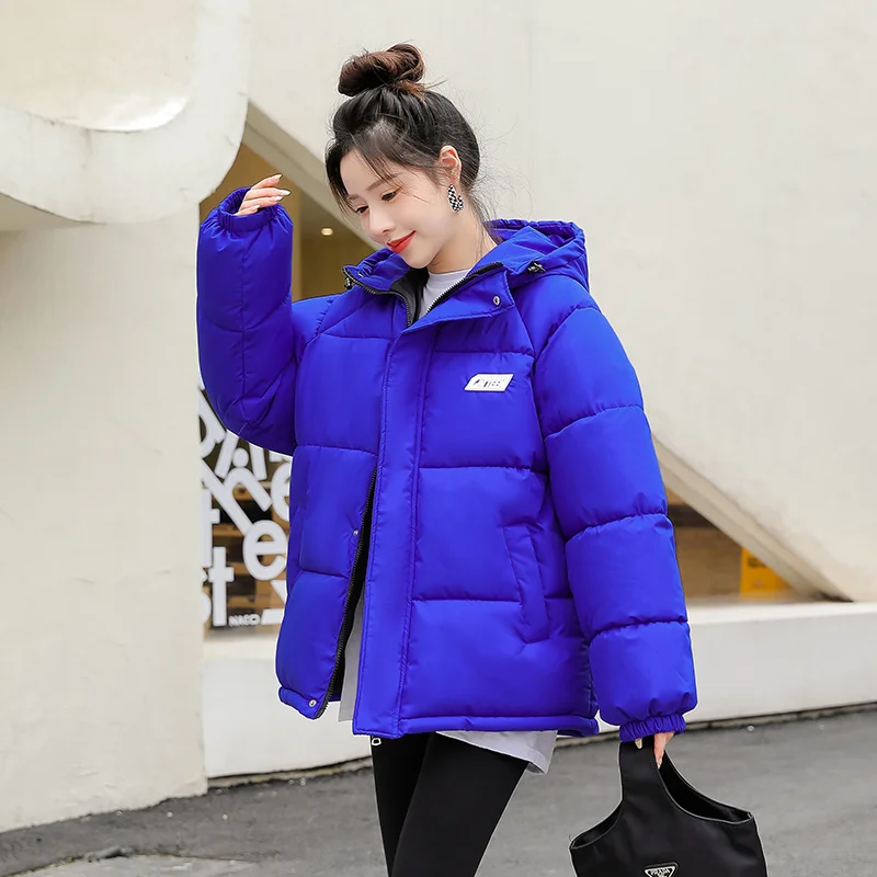 Down Cotton-Padded Jacket Jacket Women Overcoat 2023 Winter Thick Short Bread Clothing Female Coat Korean Loose Warm Parker Coat