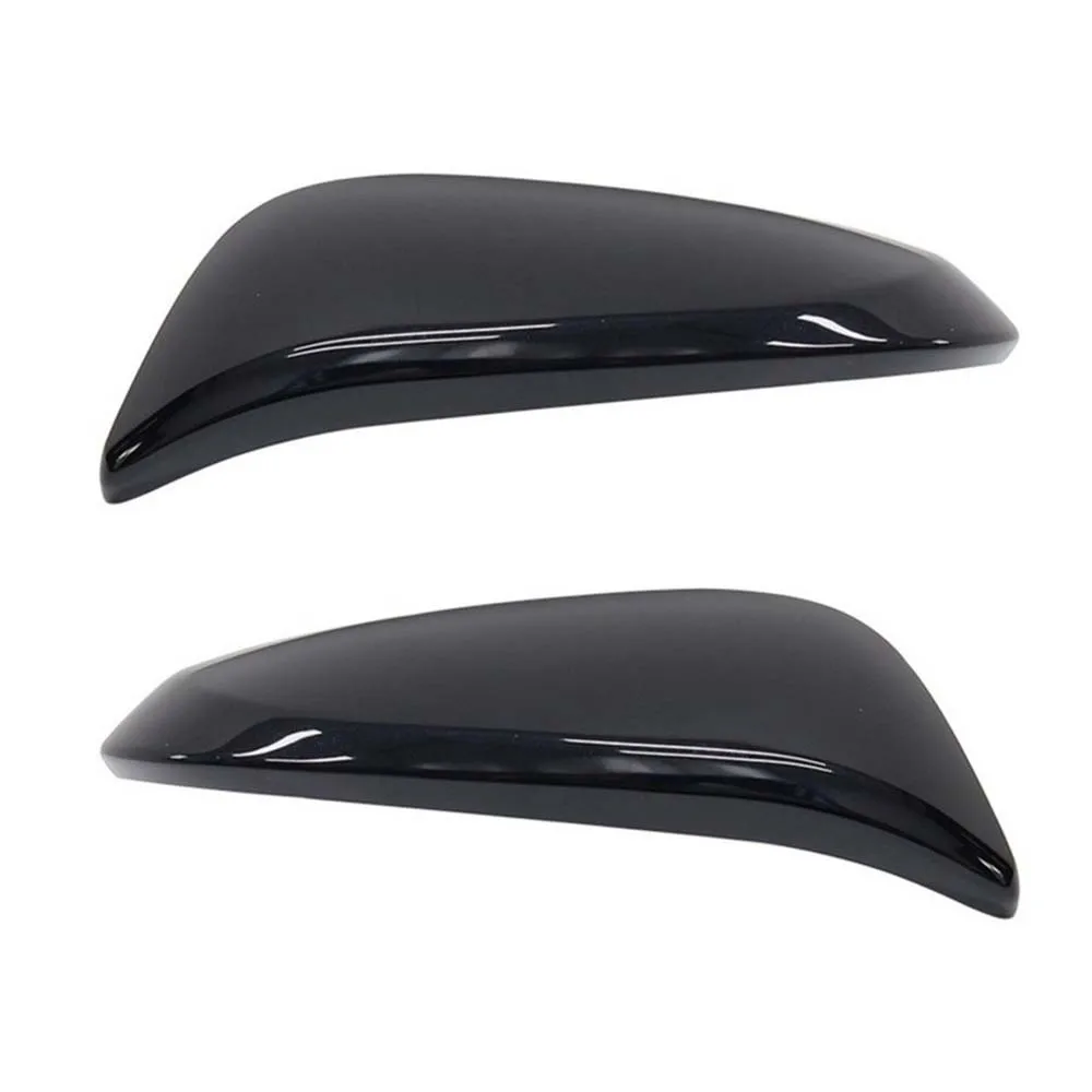 Gloss Black Side Mirror Trim Covers For 2015-2019 Toyota Highlander | 2x Front Rearview Hood Covers
