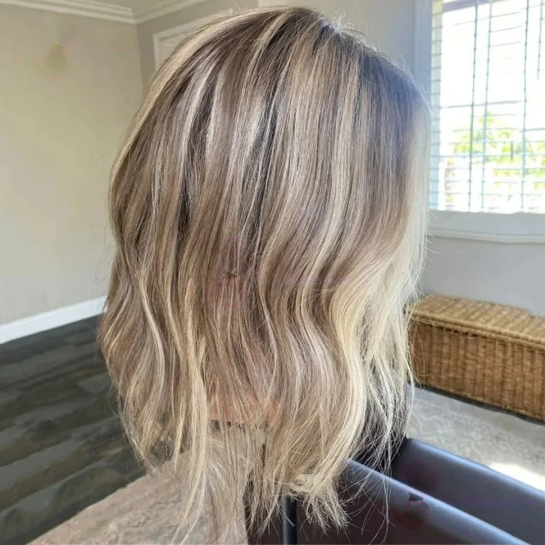 150density Soft Highlight Blond Body Wave Hair and 13×4 100%human hair wig lace front wig, with baby hair pre plucked and f 3
