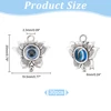 Evil Eye Flower Charms with Blue Evil Eye Resin Beads 30pcs 1