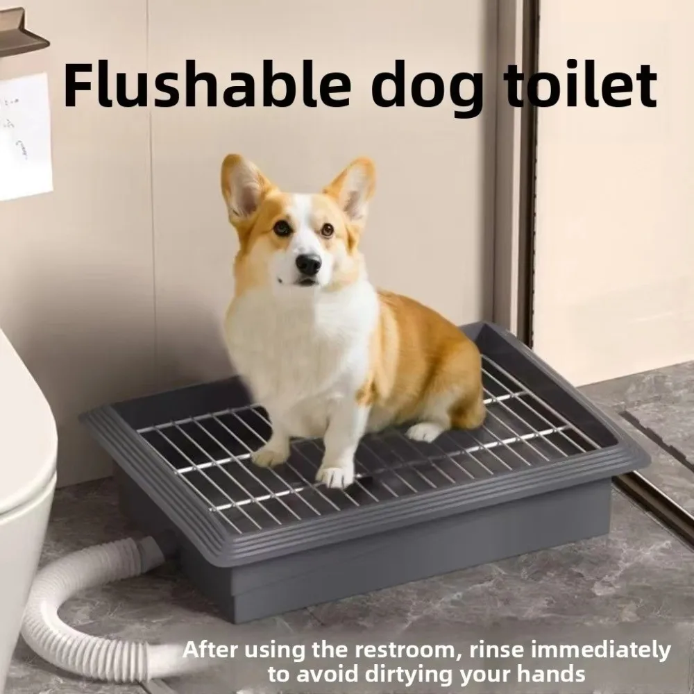 Toilette per Cani Impermeabile e Lavabile, Staccabile, Antiscivolo, con Tubo di Scarico, Lettiera per Cani - immagine 3