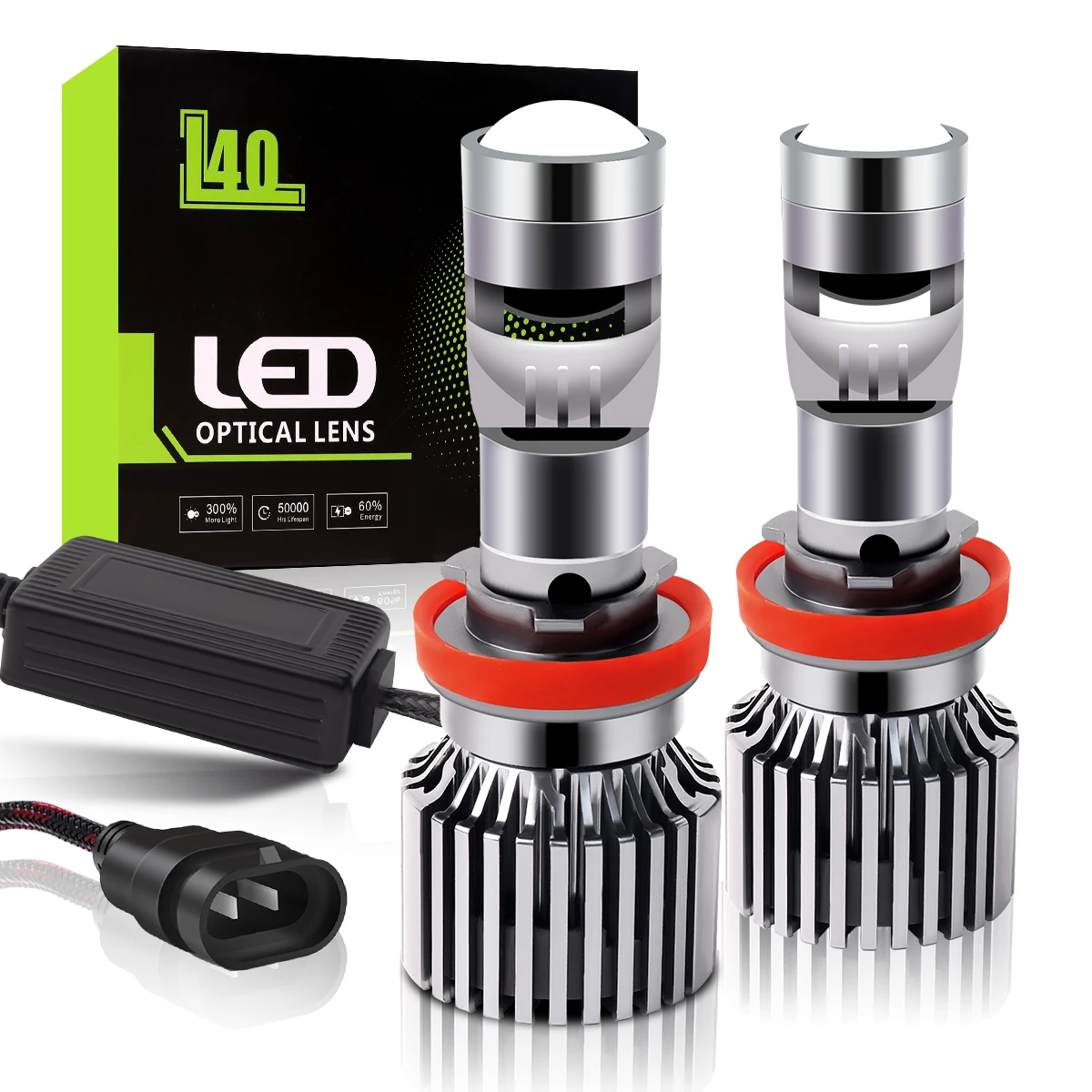 

H4/9003/HB2 LED Headlight Bulb Mini Lens Campas Car Headlamp H7 H11 H9 H8 9005/HB3 9006/HB4 12V 80W 8000LM 6000K white light