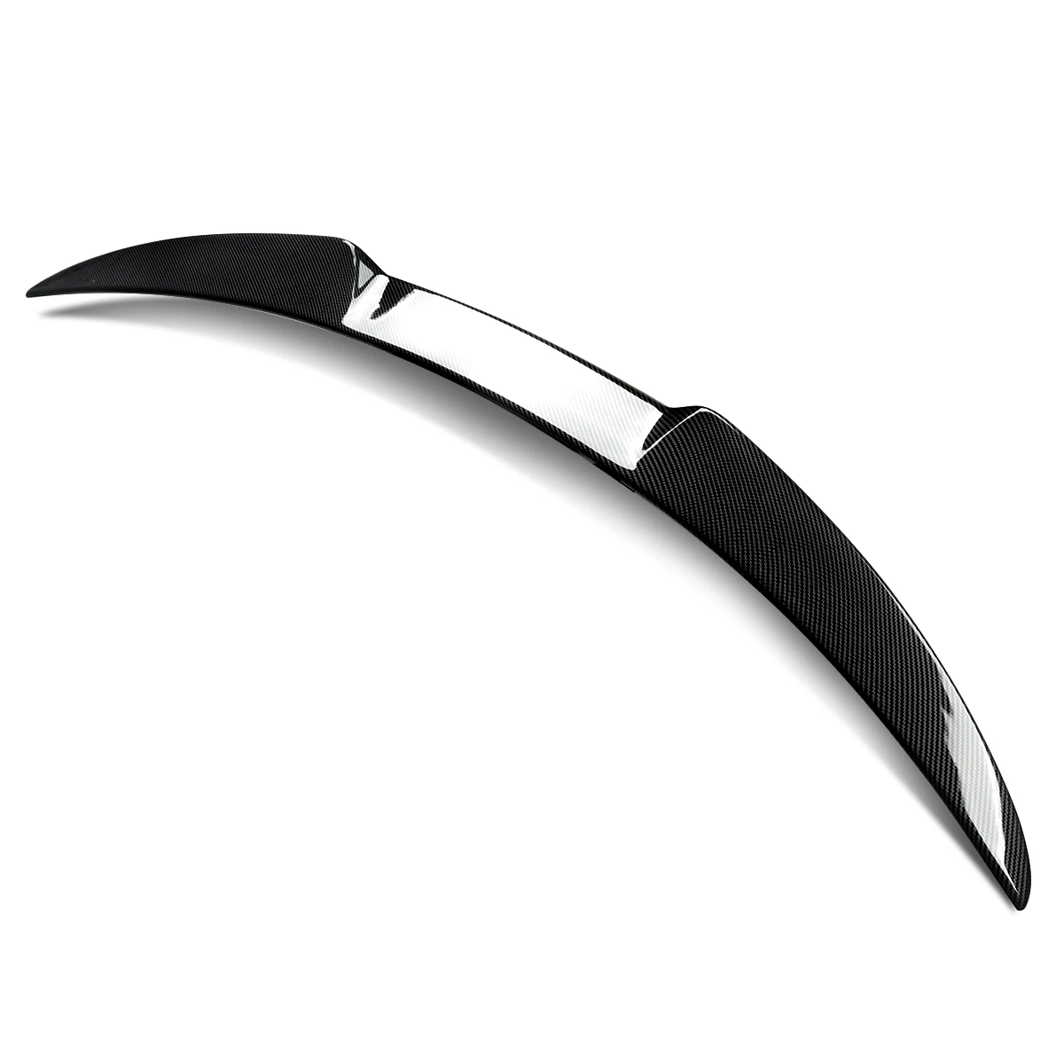 V Style Rear Lip Spoiler Compatible with 2017-2021 Alfa Romeo Giulia Quadrifoglio Carbon Fiber Look Rear Spoiler Rear Tail Wings