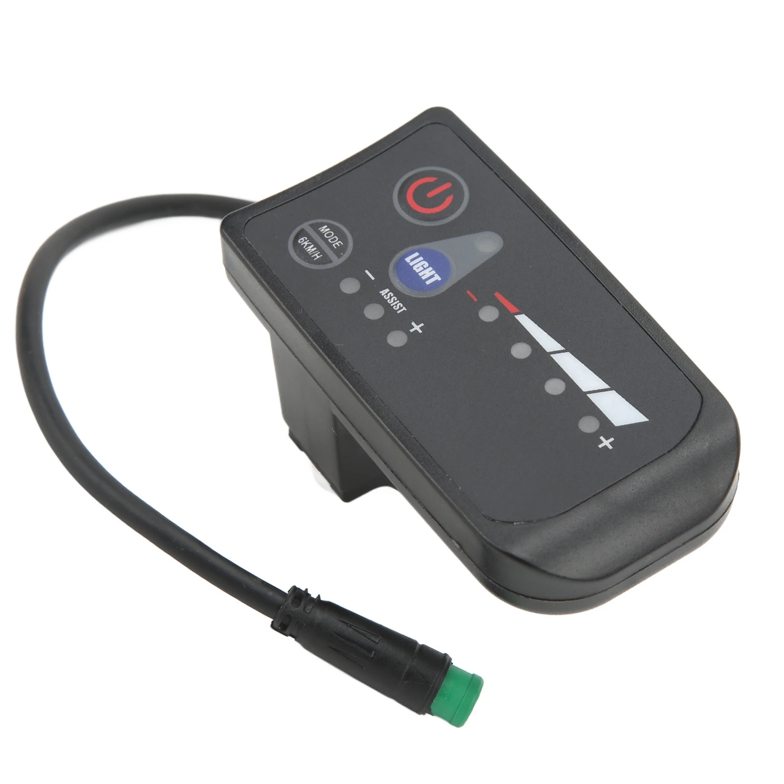 Electric Bike Power Display Meter Waterproof 5 Pin Interface ABS Housing LED Display Panel 24/36/48V Electric Bike Accessories