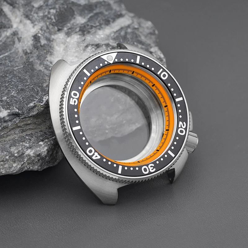 6105 6309 Turtle Abalone Diving Cassa Dell'Orologio Da Uomo Con Movimento Seiko Nh36 Nh35 200M Resistenza Impermeabile Custodia Trasparente Posteriore