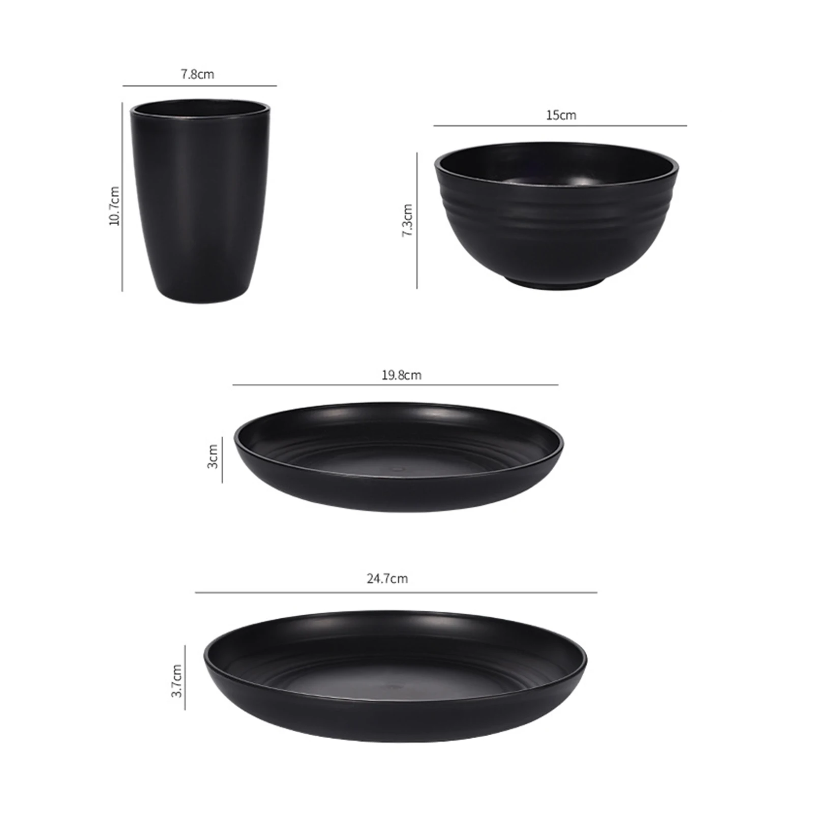 32 piece set of tableware, dishes, and plates for household use, including soup bowls, water cups, and plates, as well as gift