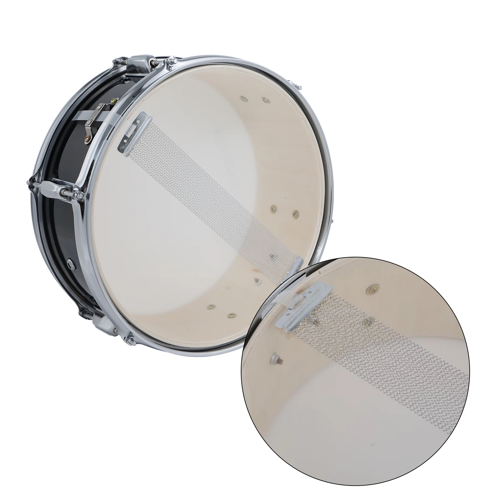 12inch Snare Drum with Drumsticks Shoulder Strap Drum Key Percussion Instrument for Beginners Marching Snare Portable Set