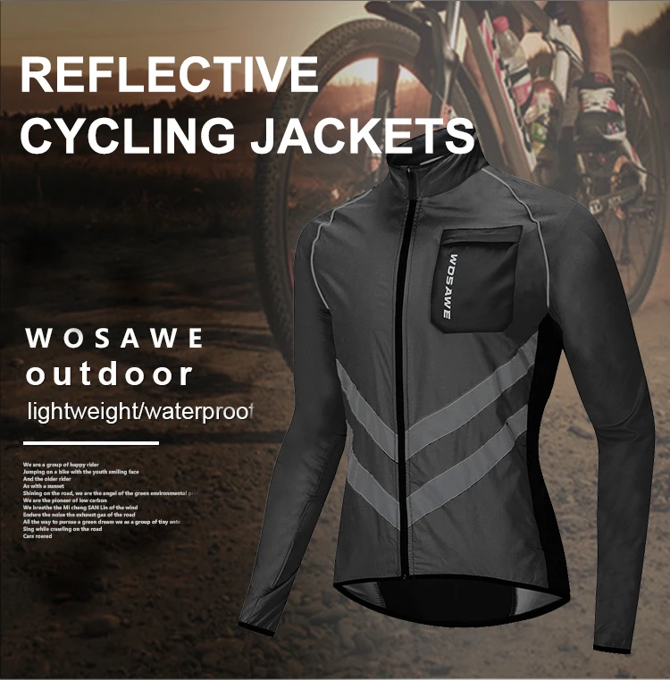 WOSAWE Cycling Jackets Summer Bicycle Jackets Windbreaker Lightweight MTB Sports Windbreaker Outdoor Sunscreen Riding Equipment