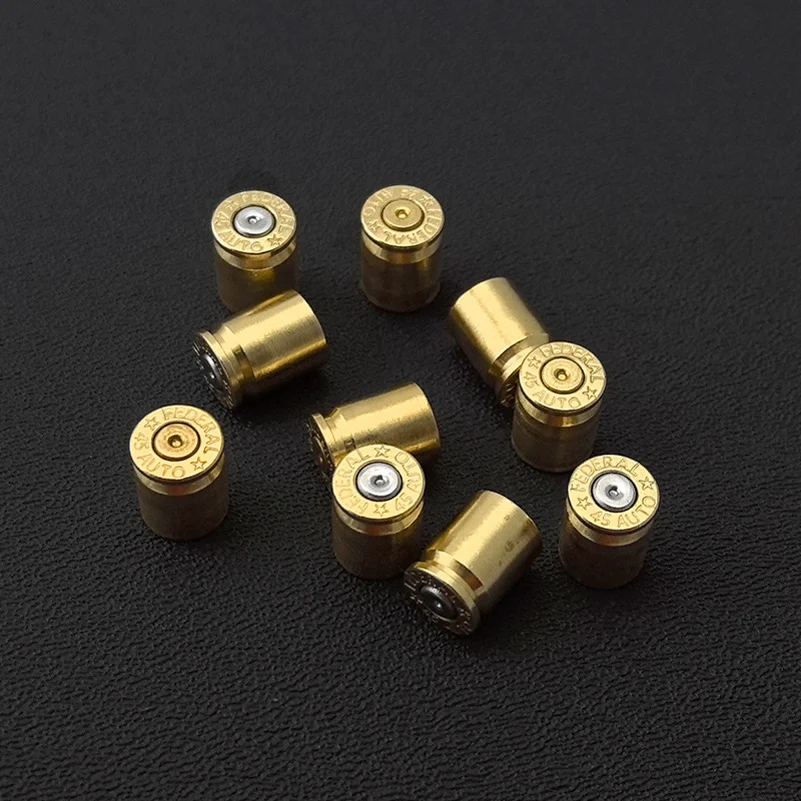 

5pcs/lot CNC H62 Brass Personalized Vavle Cap Air Nozzle Cover For Car Motorcycle Mountain Bike Bottom Fire 45 AUTO FEDERAL LOGO