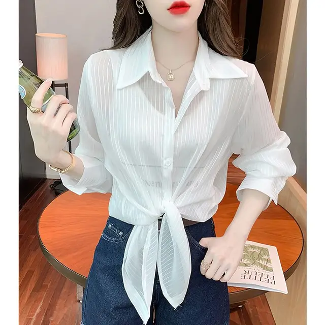 Summer New Design Sense Small Brand Striped Casual Versatile Ice