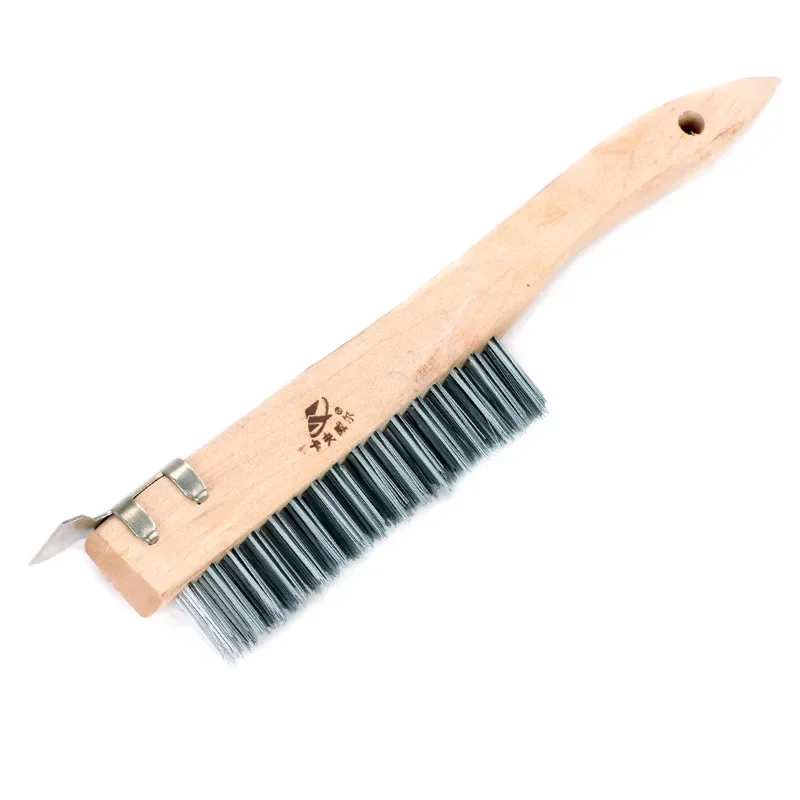 Heavy Duty Wire Brush Metal Steel Cleaning Brush Heavy Duty Wirebrush for Car Scratch Rust Removal & Welding Slag Cleaning 5