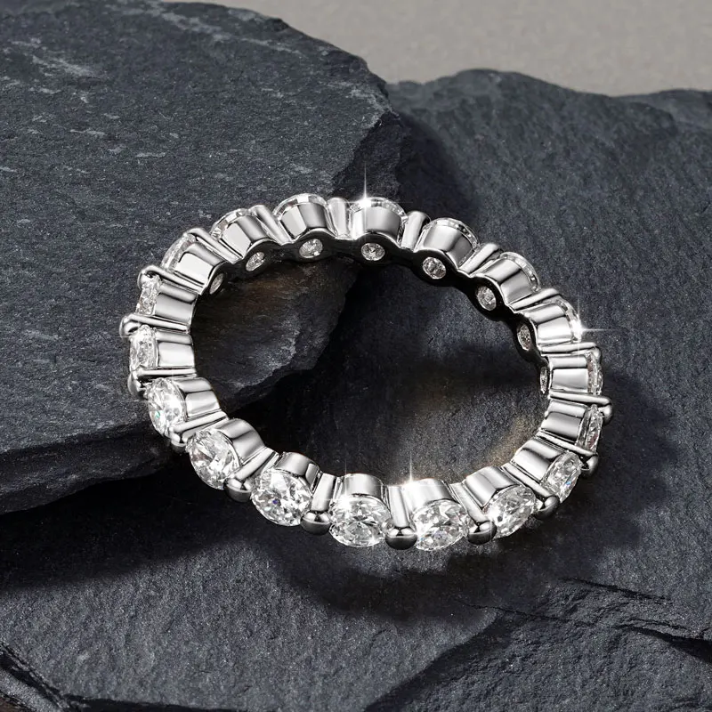 Ehhai GRA-Zertifizierter 3mm Moissanit Voll-Eternity-Ring Stapelbarer Verlobungsring für Damen 14K Goldfilled Hochzeitsschmuck Geschenke – Detail 14