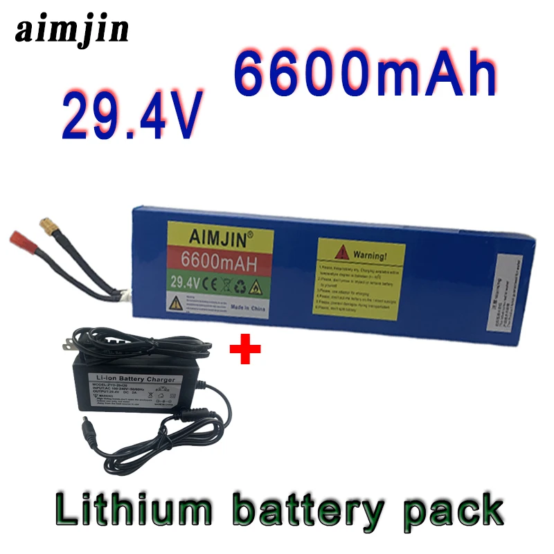 

29.4V 6600mAh Ebike Battery Pack 18650 Lithium Ion Battery High Power And Large Capacity Motorcycle Scooter Battery