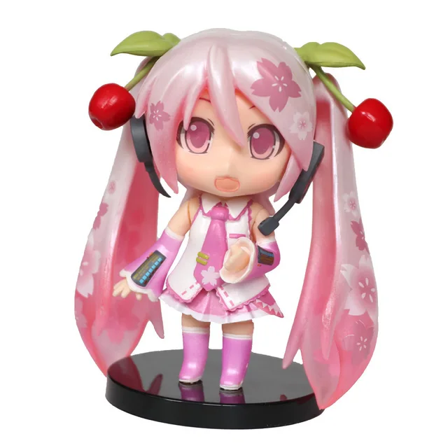New 10cm Mini Q Posket  Hatsune Miku Action Figure Model Vocal Singer Model Ornament Toys Collection Cake Decor Children Gifts 5