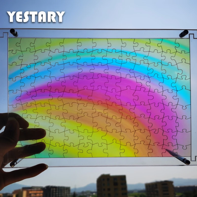 

YESTARY Acrylic 3D Puzzle Toy Brain Tease Jigsaw Puzzle Toy Board Games High Difficulty Tangram Toy For Adults Kid Children Gift