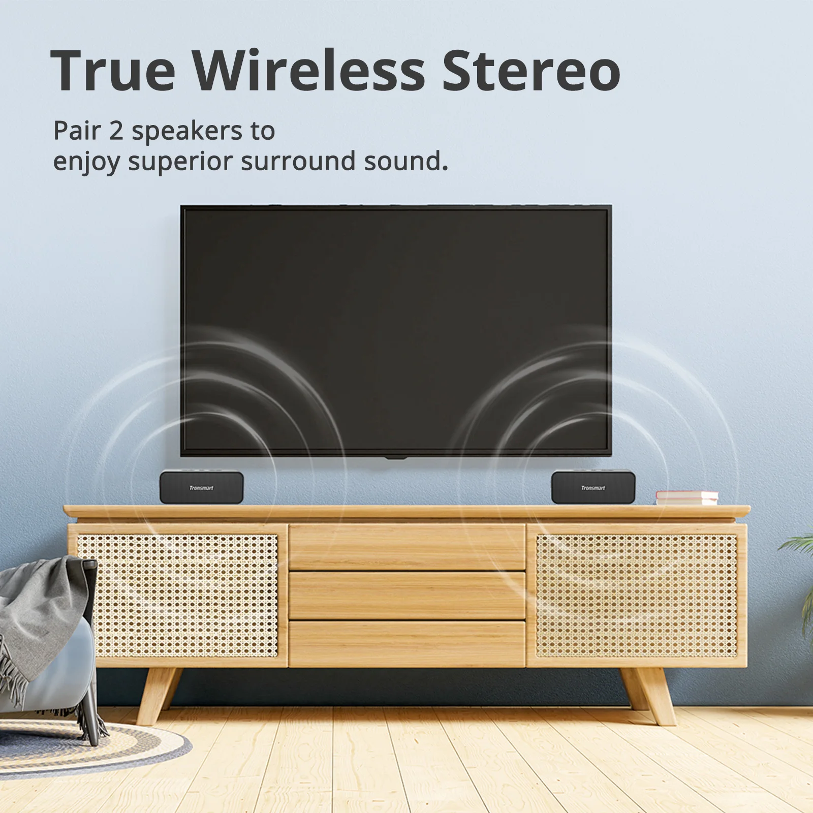 Portable Speaker Bluetooth Speaker Audio Speaker Tronsmart T2 Plus Upgraded Portable Speaker with Bluetooth 5.3, Waterproof IPX7, NFC,24H Playtime, Micro SD for Camping, Outdoor