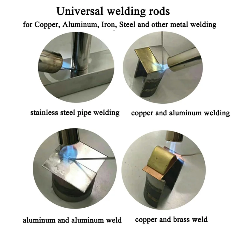 Welding Rods 10pcs Low Temperature Melt Aluminum Weld Bars Cored Wire 2mm Rod Solder for Soldering Aluminum No Solder Powder for welding rods