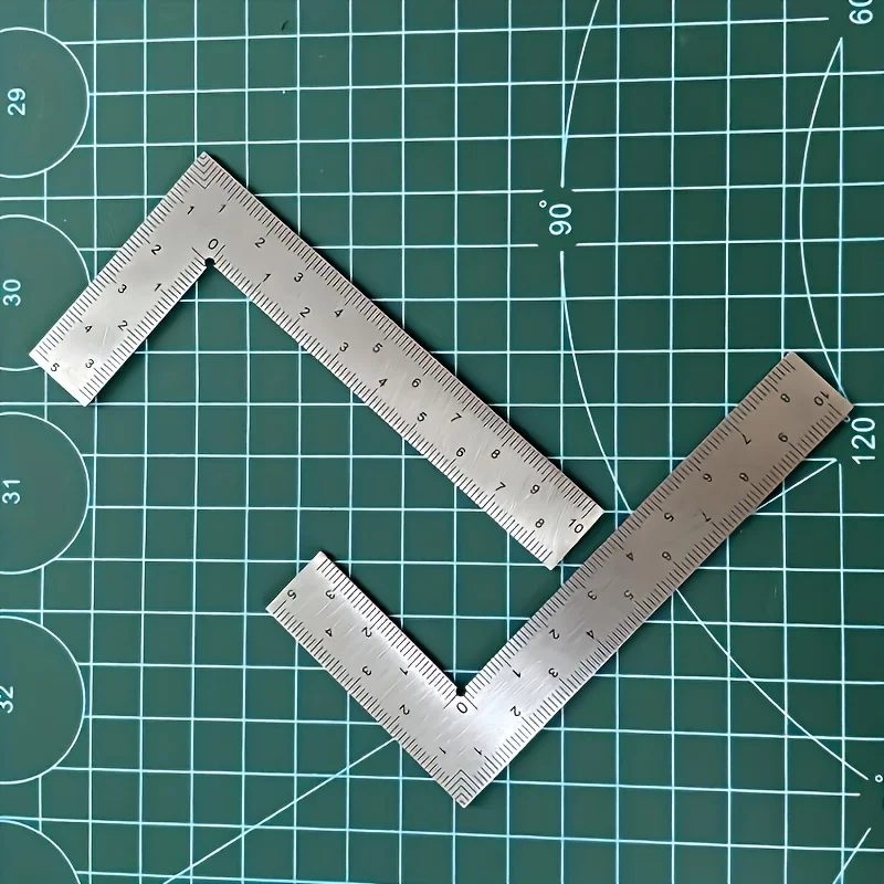 Mini Square Stainless Steel L-shaped Scale For Office/Home
