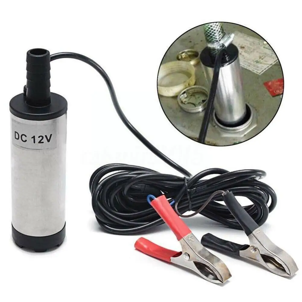 Pompa Per Carburante Diesel 12V DC - Pompa Di Trasferimento Sommergibile In Acciaio Inox Per Olio E Acqua, Per Uso Continuo Max 20 Min