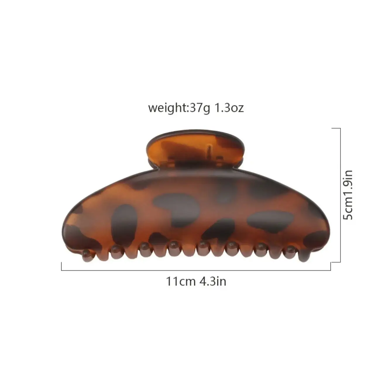 2 Pcs Tortoise Shell Hair Claw Clips,Large HairClamps, Black Brown Hair Accessories, Stylish Updo Hair Decor