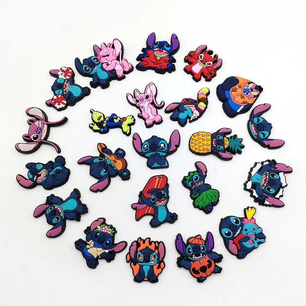 

Lilo & Stitch Disney Cartoon Shoe Charms Cute Classic Figure Series Crocc Charm Slippers Buckle Decoration Wholesale Kids Gifts