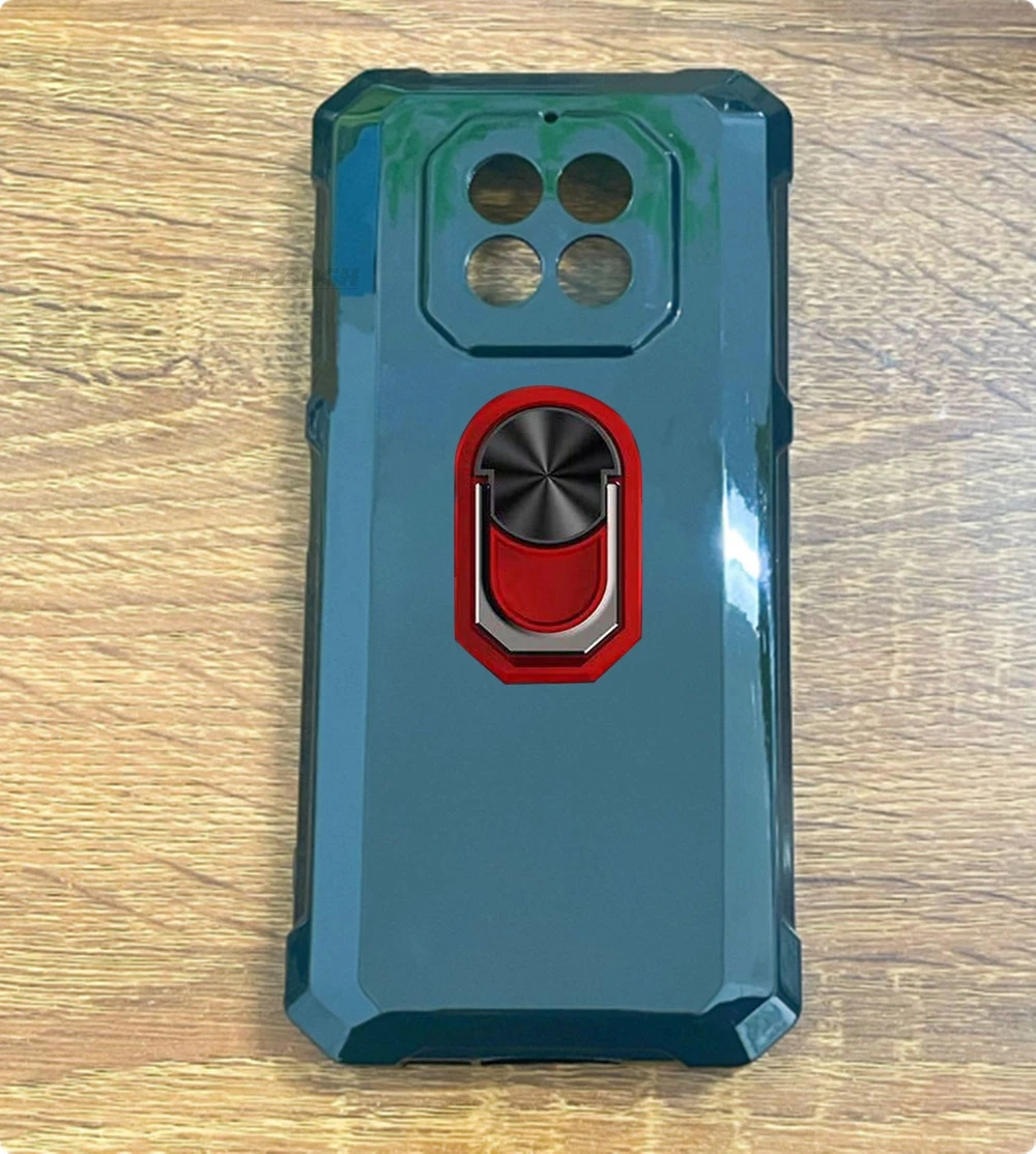 Durable Soft TPU Silicone Case with Back Finger Ring and Stand