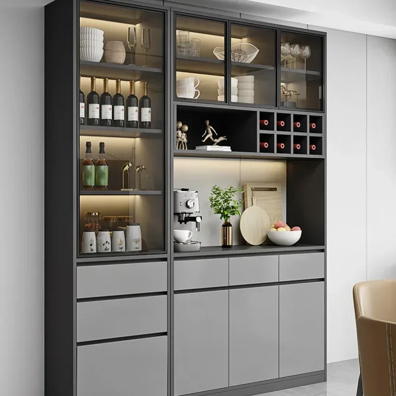 Liquor Home Wine Cabinets Display Living Room Modern Storage Wine Cabinets Simplicity Glass Botellero Vino Furniture QF50JG