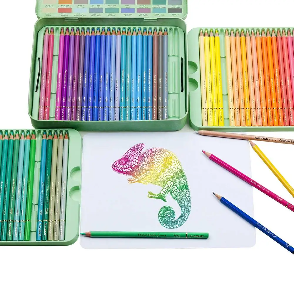 KALOUR Matita colorata per bambini della scuola per libro da colorare per adulti, 50/72/120 colori vivaci Disegno Schizzi Stratificazione Penne per miscelazione - immagine 4