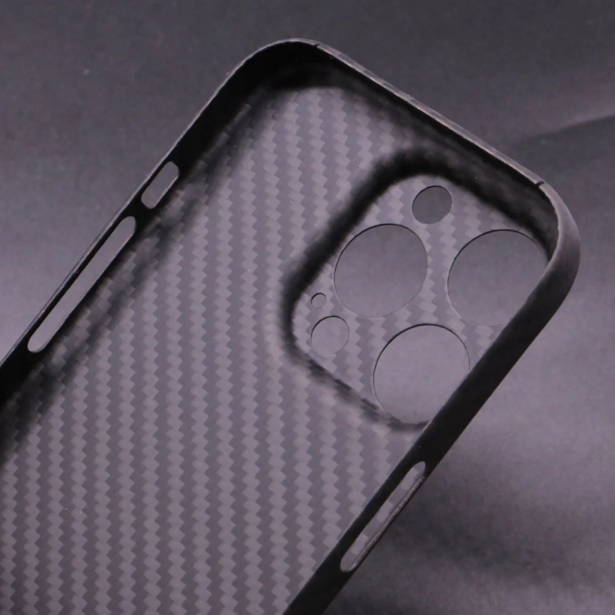 Ultra-Thin Carbon Fiber Case with Fine Hole Camera Protection