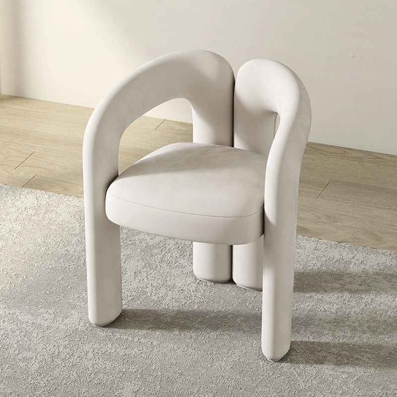 

Modern cream style Internet celebrity negotiation chair Italian designer creative new light luxury home dining room chair