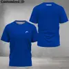 New Men Fitness Short Sleeve Men's Solid Color Printed Tennis Clothing Breathable Head Badminton Sports Clothing Golf Clothing 4