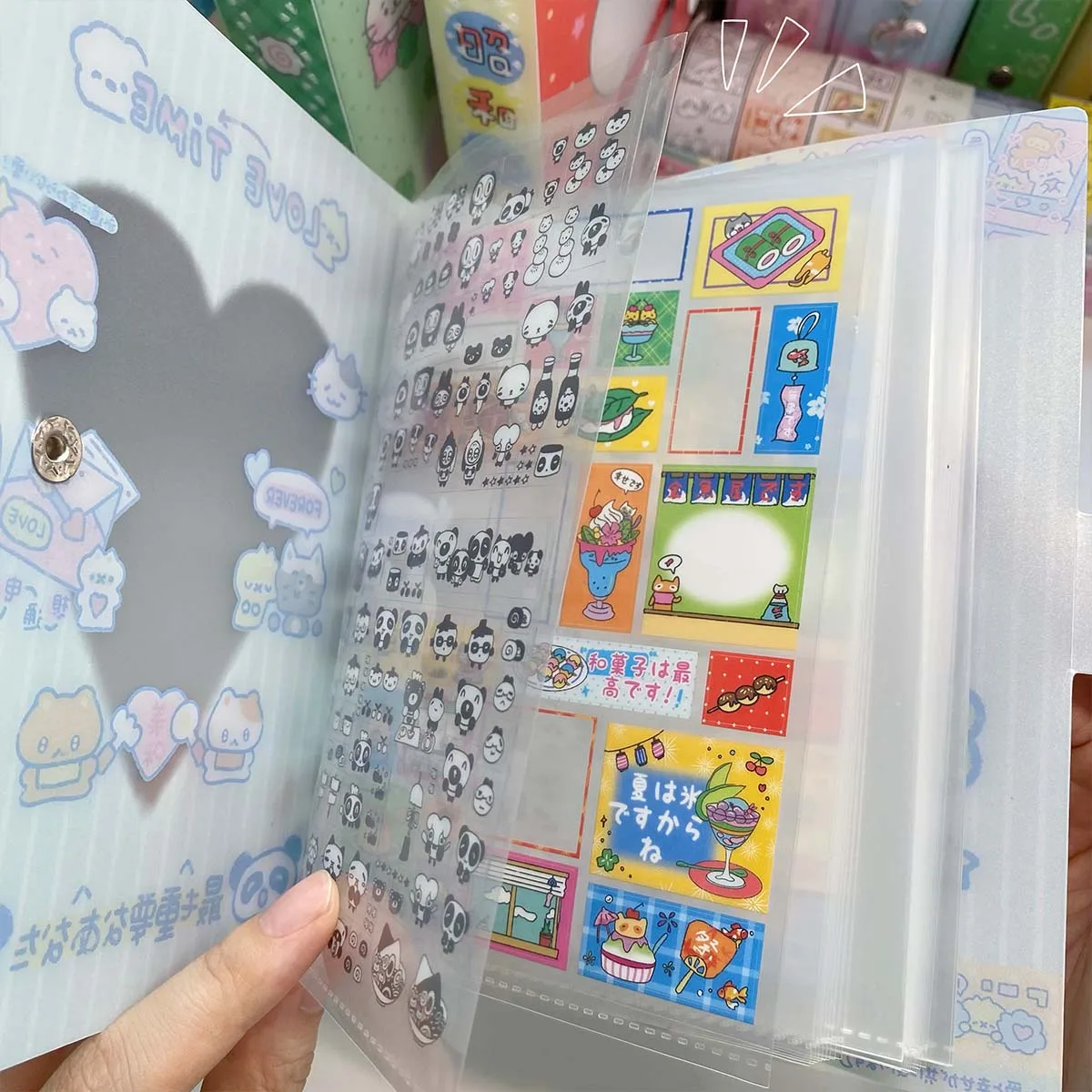 WAKAWAKA Kawaii Panda Theme Storage Album A6 Stitched Folder Cute Sticker Storage 40 Pages for Scrapbooking Material stickers scrapbooking supplies scrapbooking paper